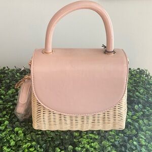 Olga Berg Pink and Cream Mini Bag